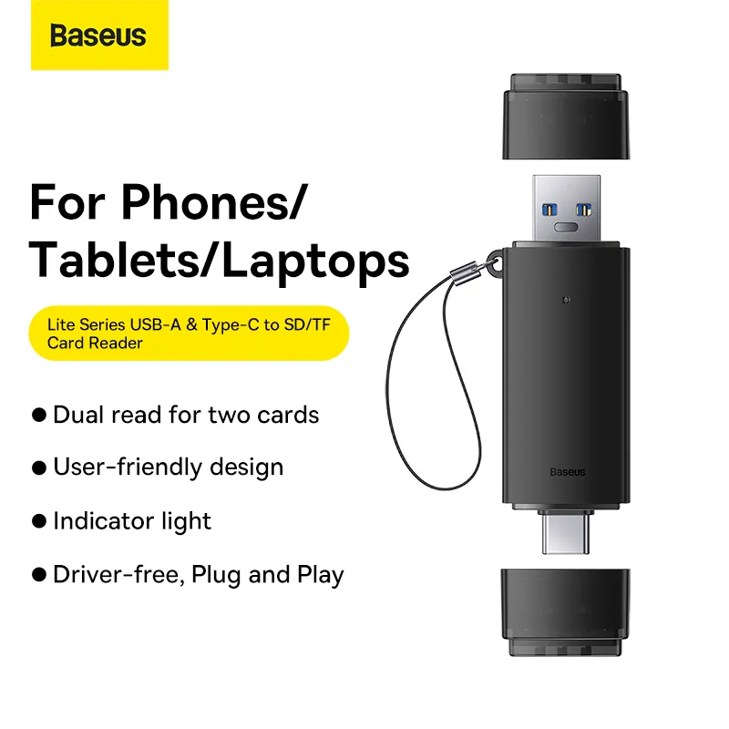 Baseus Airjoy USB A to SD TF Card Reader 1