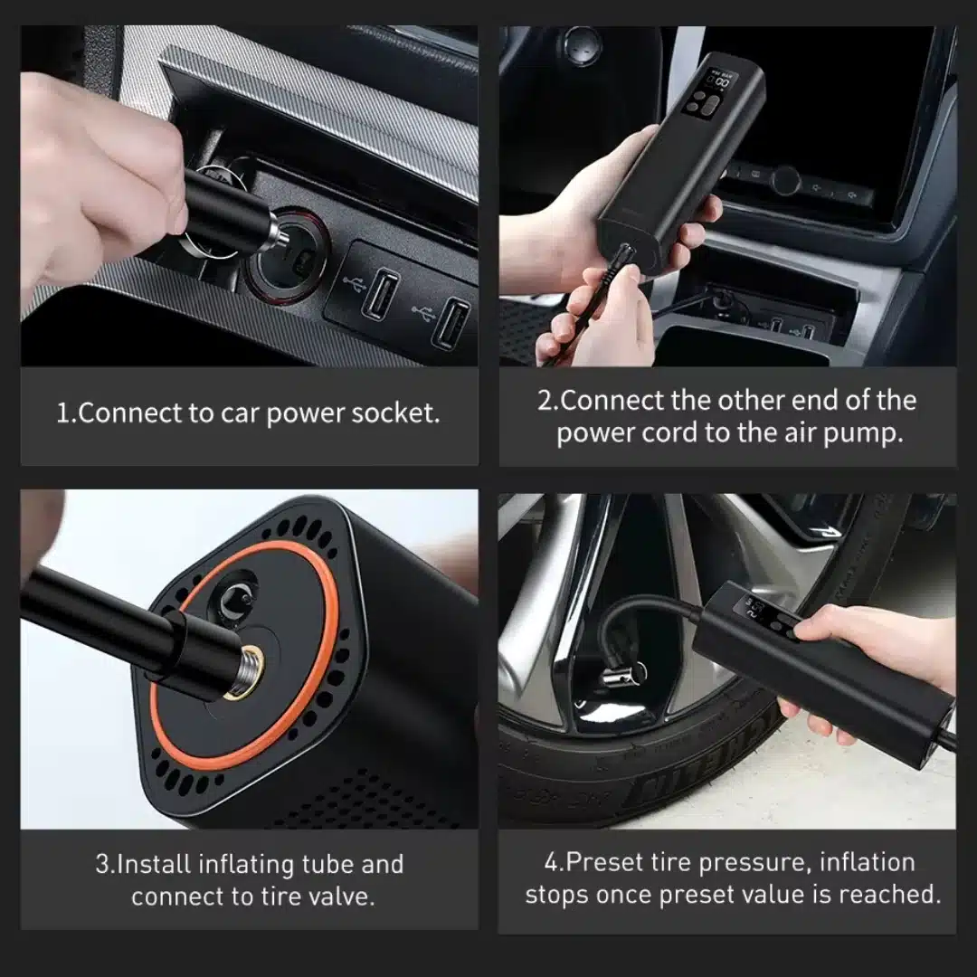 Baseus BSCG003 Mini Inflator Pump with LED Light 3