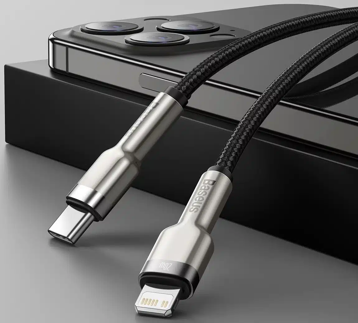 Baseus Cafule Series Metal Data Type C To Lightning Cable Power Delivery 20W 1m black CATLJK A01 2