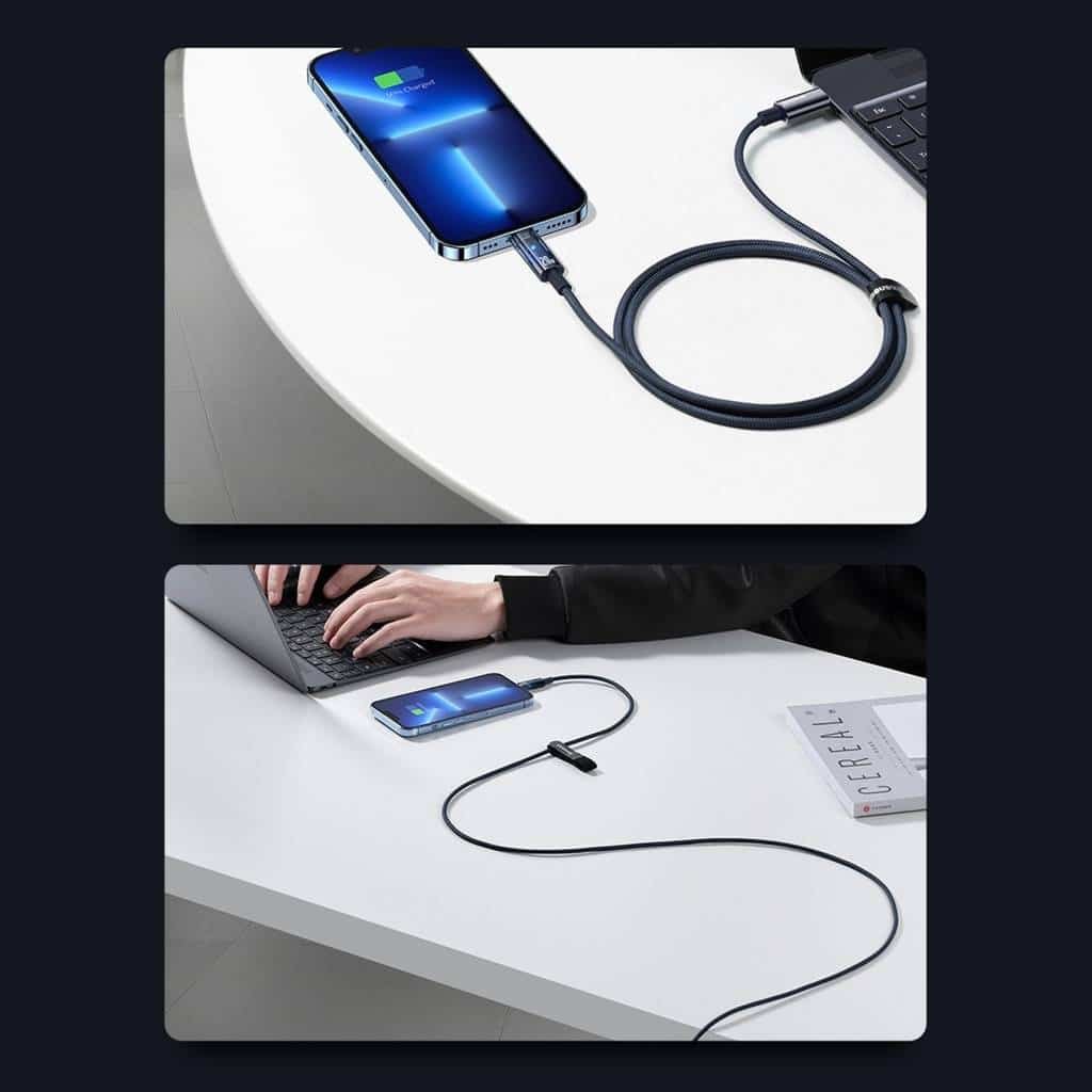 Baseus Explorer Series USB C Lightning Cable 20W 2m Blue 1