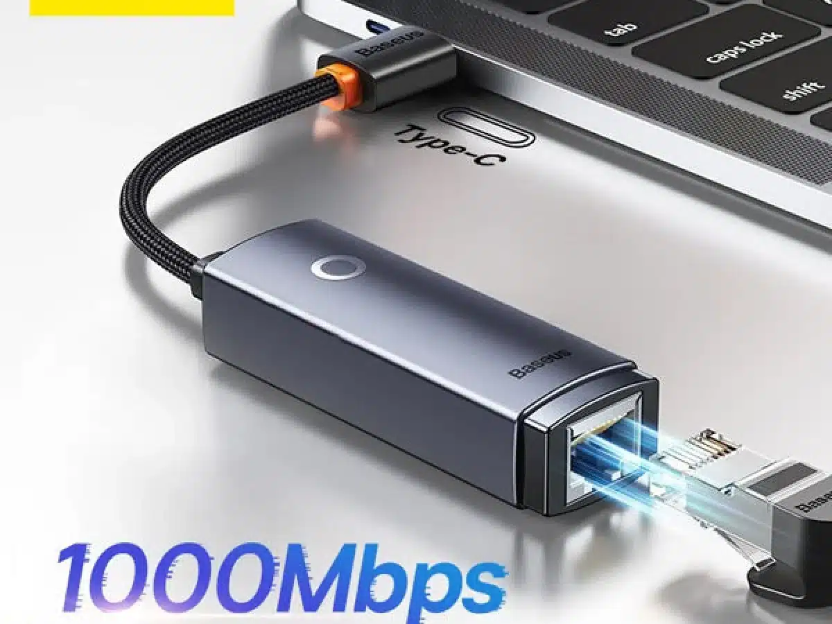 Baseus Hub Lite Series 100Mbps Type C to RJ45 LAN Port Ethernet Adapter 1