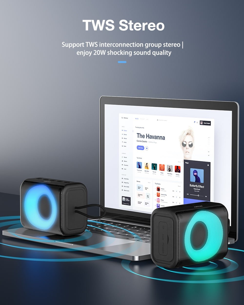 BlitzWolf AirAux AA WM2 10W Wireless Bluetooth Speaker 10