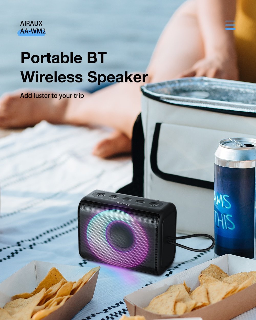 BlitzWolf AirAux AA WM2 10W Wireless Bluetooth Speaker 8