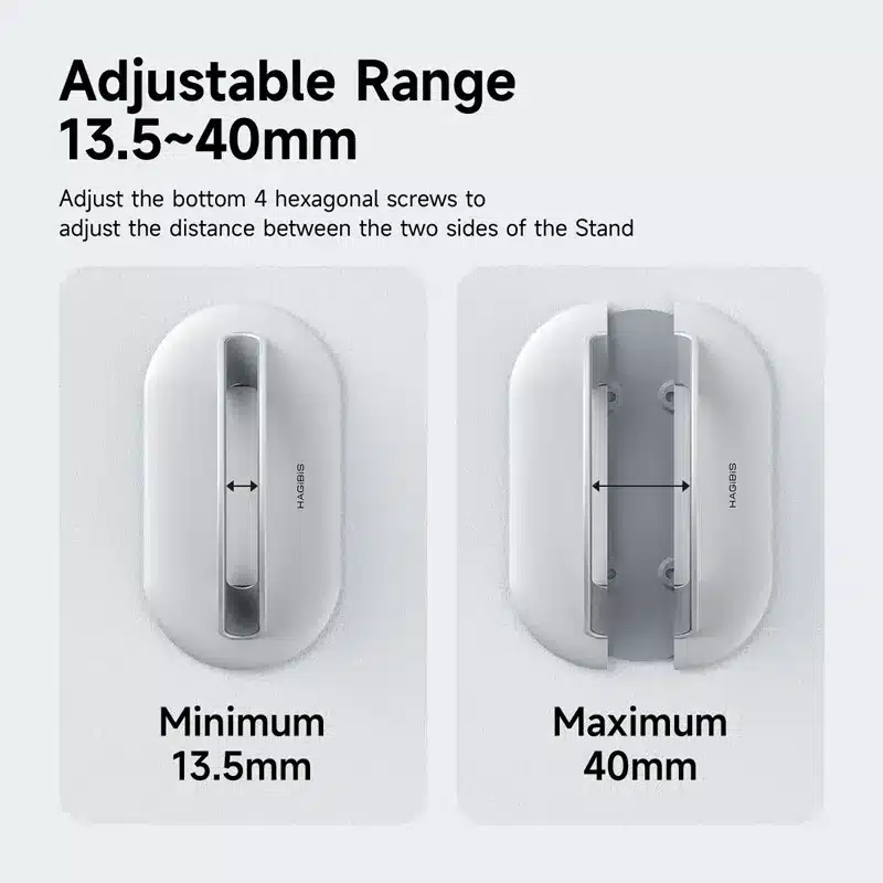 Hagibis Vertical Laptop Stand Desktop Aluminum Adjustable Holder (NBS03) 3 Hagibis Vertical Laptop Stand Desktop Aluminum Adjustable Holder NBS03 4