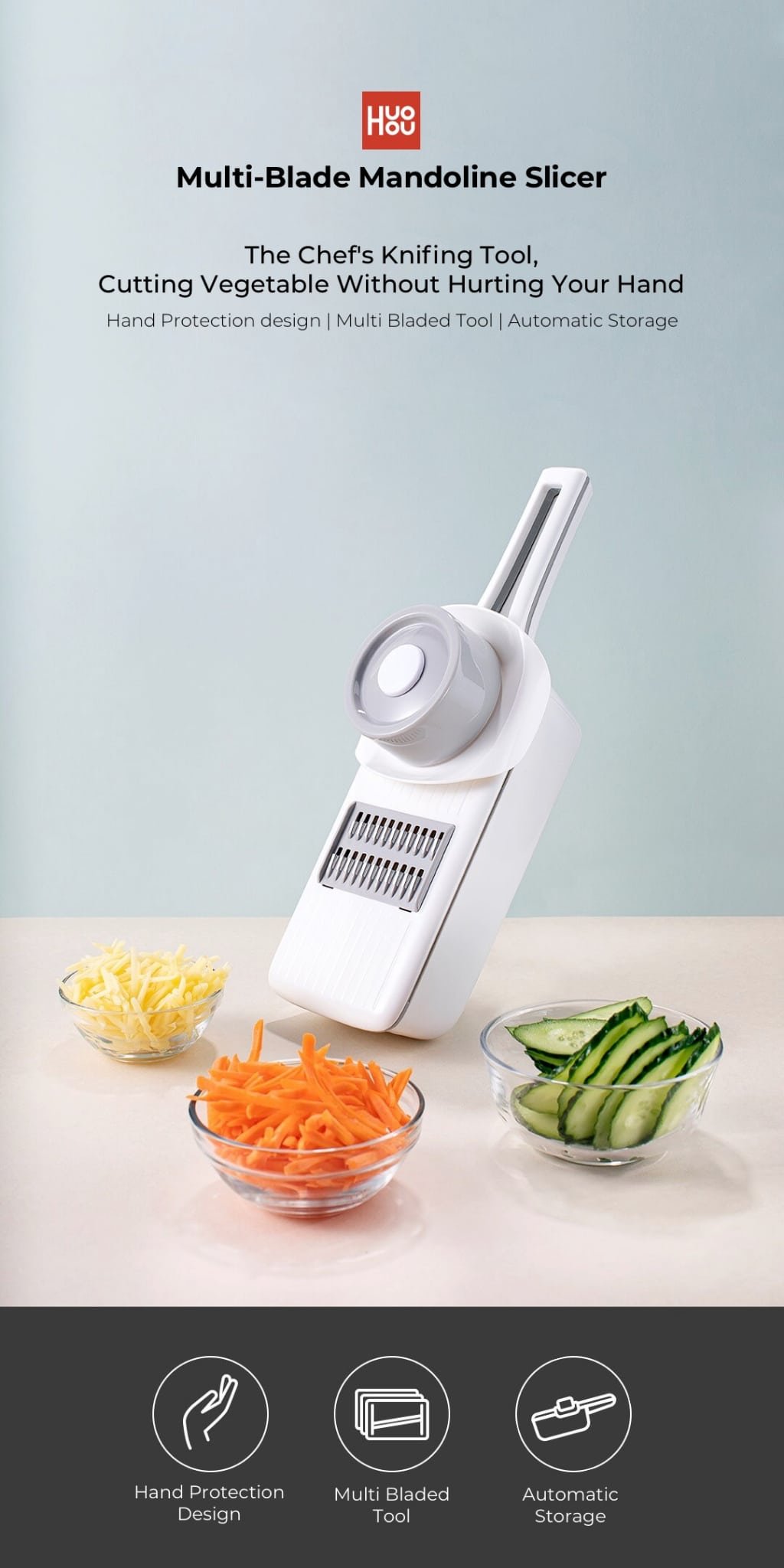 HuoHou Multi Blade Vegetable Slicer HU0137