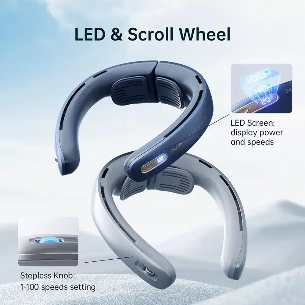 JISULIFE FA45 NeckFan Pro1 5000mAh With LED Display 1