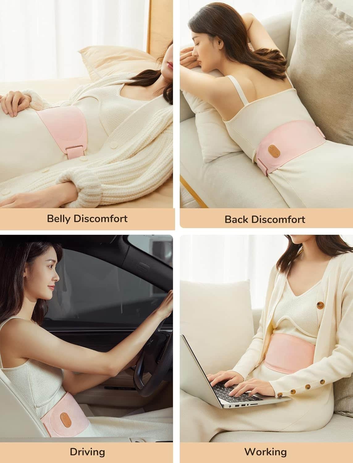 JISULIFE Heated Belt Cordless Heating Pad With Power Bank 3