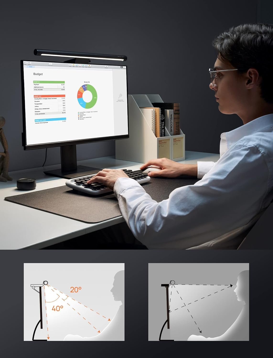 JISULIFE LA02 Smart Screen Eye Protection Lamp 3