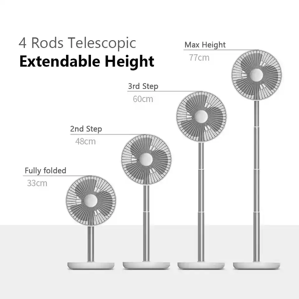 JISULIFE Table Fan life7 Oscillating Extendable Desk Fan 2