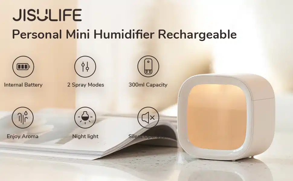 Jisulife HU18 Mini Aromatherapy Diffuser Cool Mist Humidifiers 1200mah 2