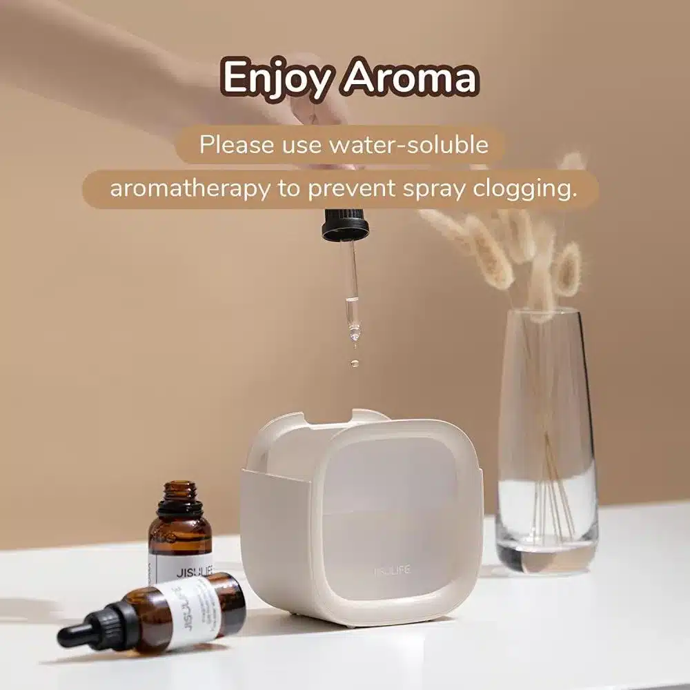 Jisulife HU18 Mini Aromatherapy Diffuser Cool Mist Humidifiers 1200mah 4