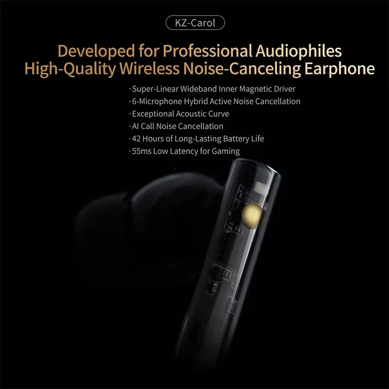 KZ Carol 6 Mics Active Noise Canceling Stereo Earbuds 5