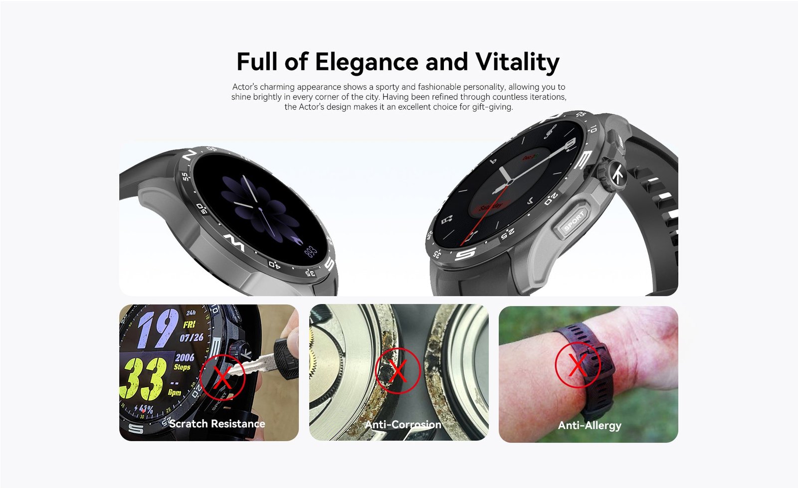 Kieslect Actor Smart Watch with GPS 1