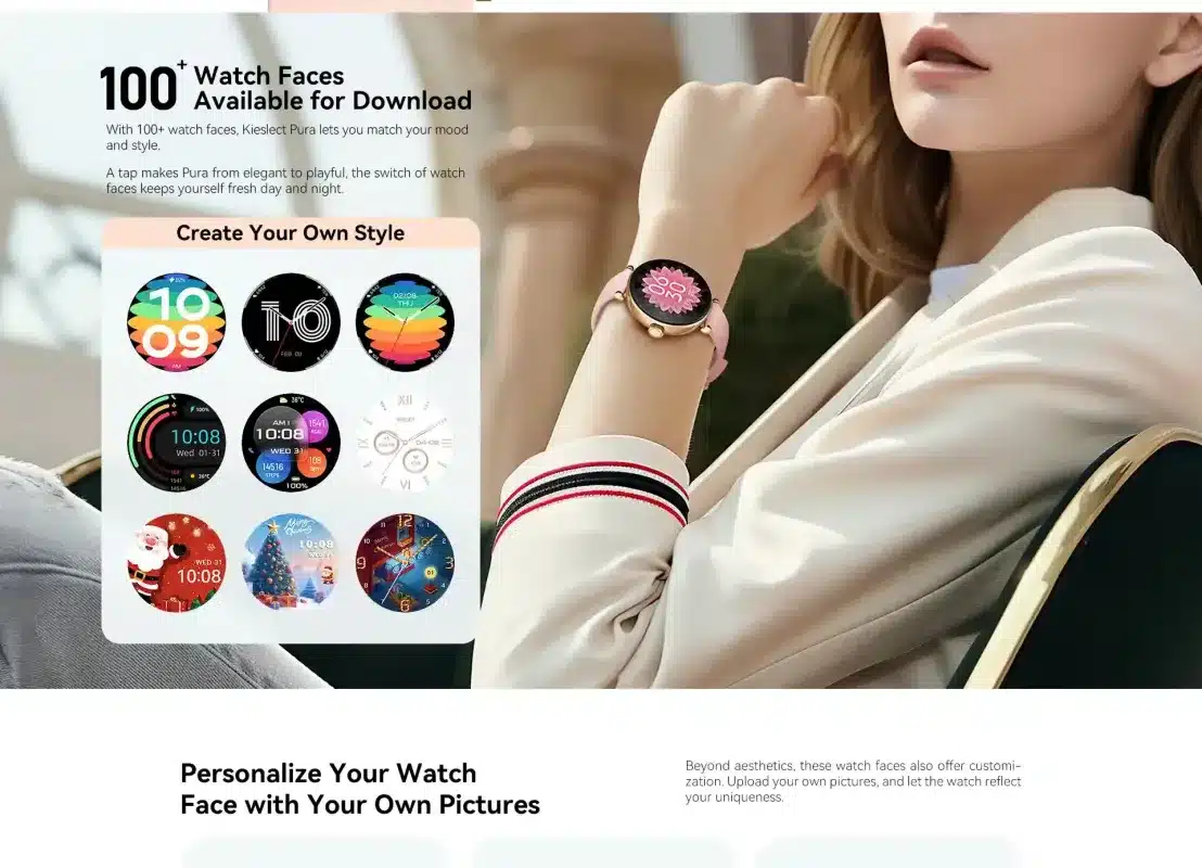 Kieslect Pura Reno Smart watch For Womens with Fitness Tracking 1