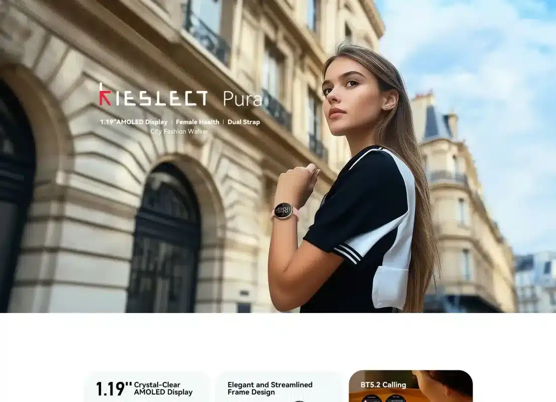 Kieslect Pura Reno Smart watch For Womens with Fitness Tracking 4