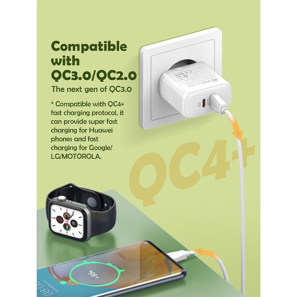 LDNIO A2526C 45W Dual USB QC4.0 Super Fast Charger 1