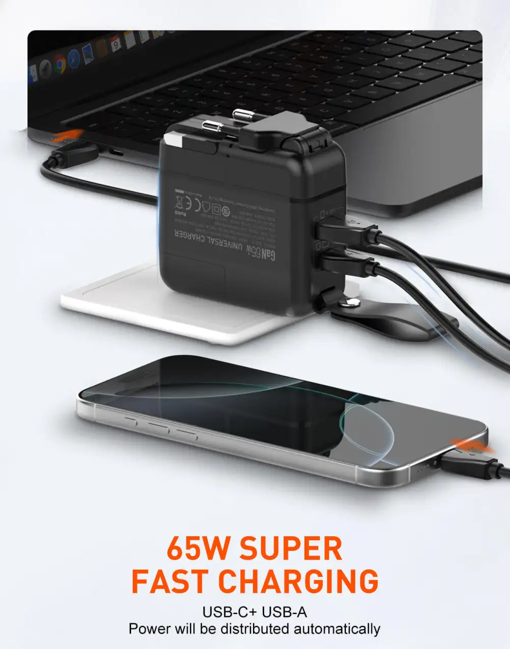 LDNIO Q2618 65W Portable Universal Travel Charger 2