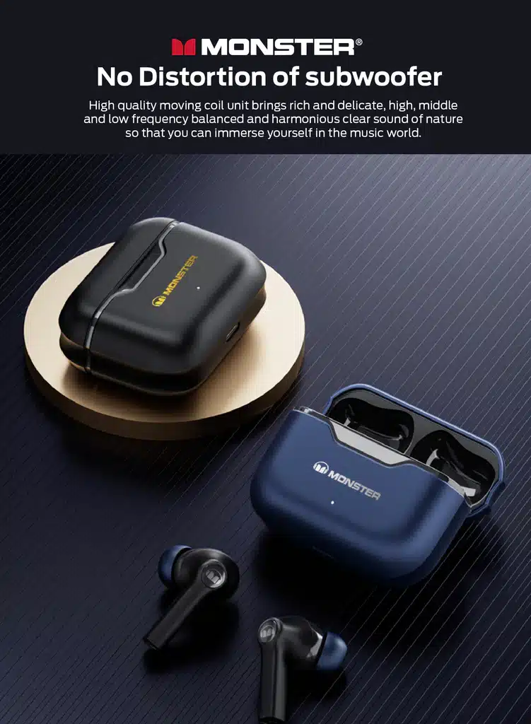 MONSTER AIRMARS XKT02 True Wireless Bluetooth Earphones 6
