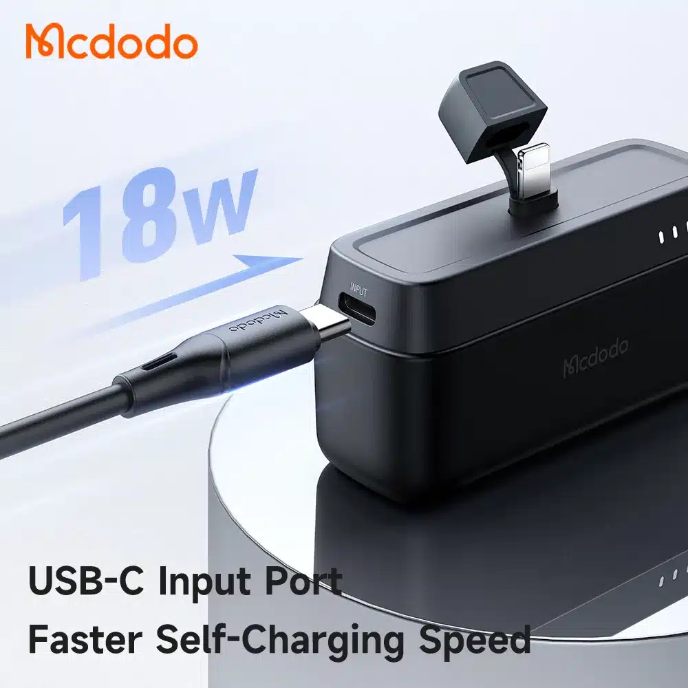 Mcdodo MC 628 20W 5000mAh Power Bank Built in Lightning Connector 3