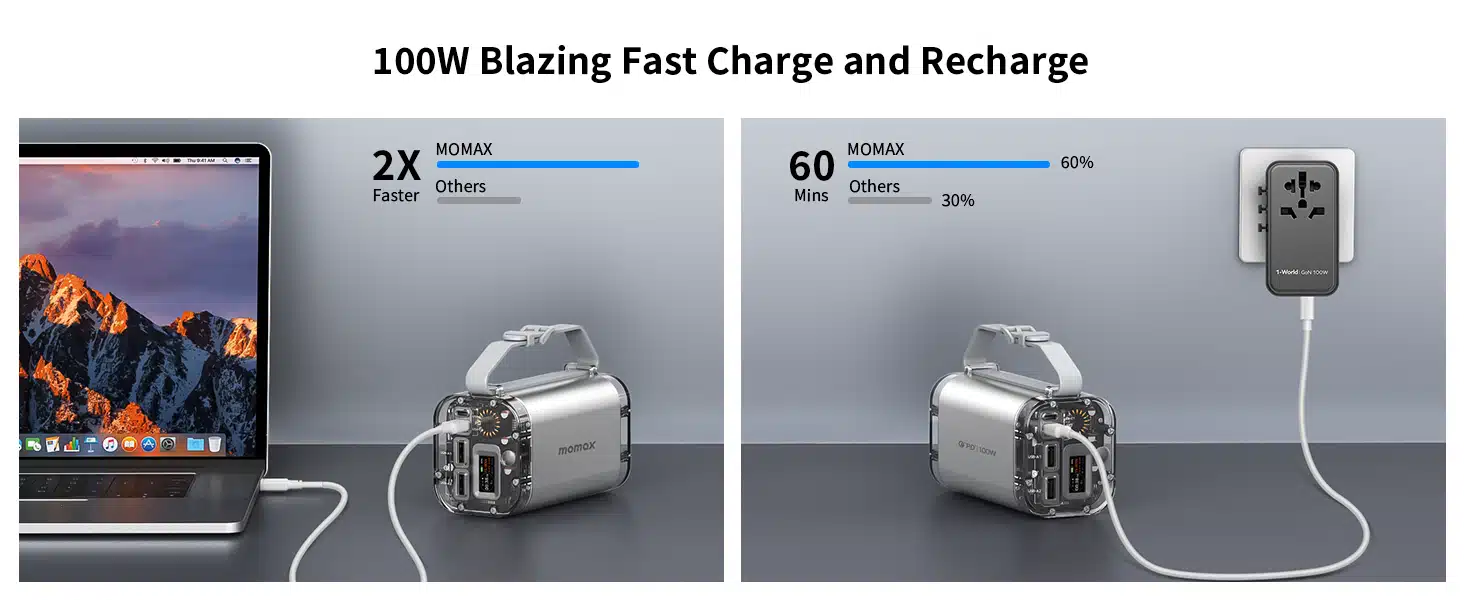 Momax Power Stone Mini Outdoor power station 40000mAh PB03 1