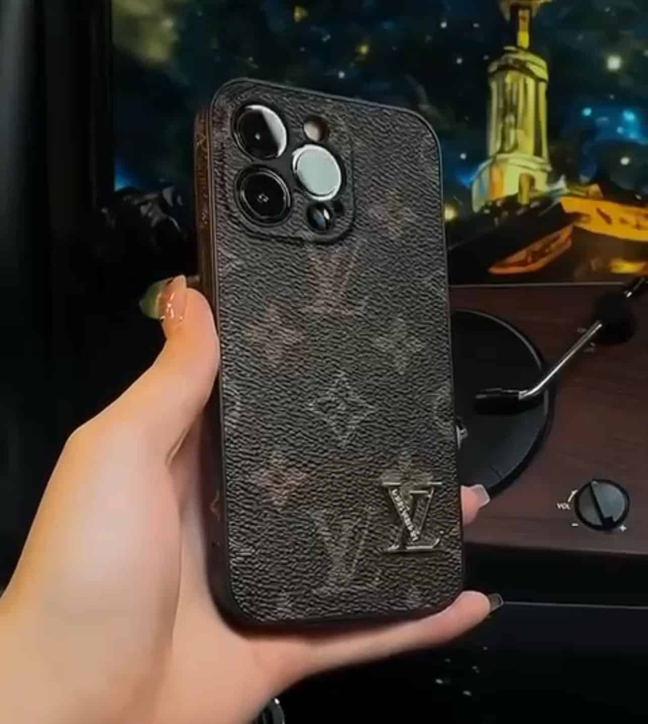 Premium Leather Case With Camera Cutout Bumper For iPhone 4