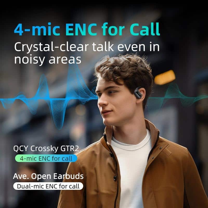 QCY Crossky GTR2 Open Ear True Wireless Earbuds 4