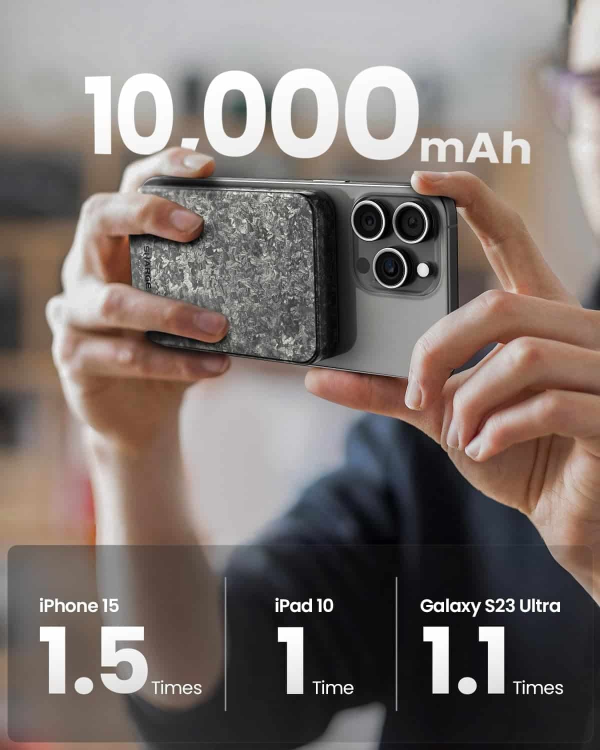 SHARGE CarbonMag 5K 20W MagSafe Power Bank 1