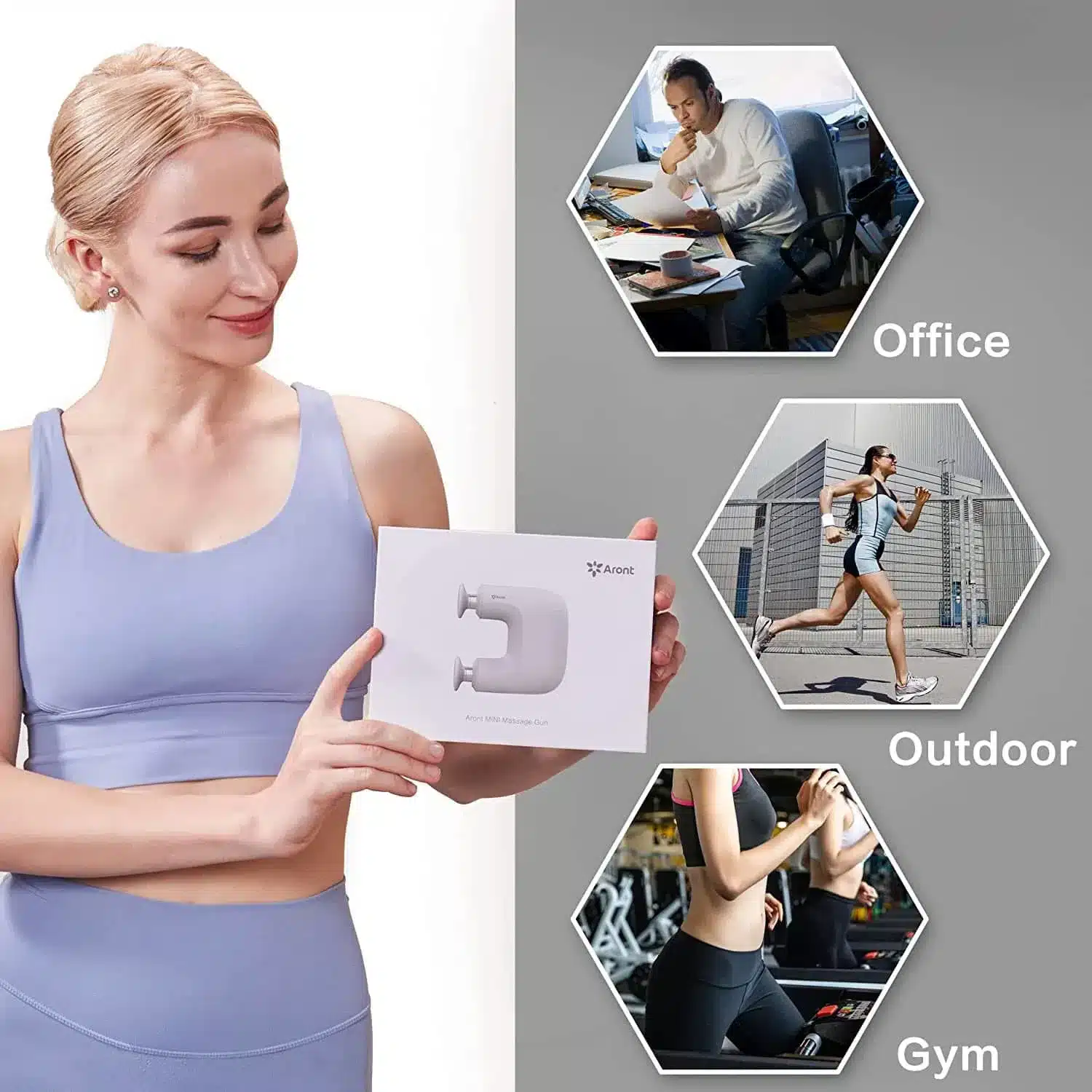 SX301 Mini Double Head Massage Gun 4