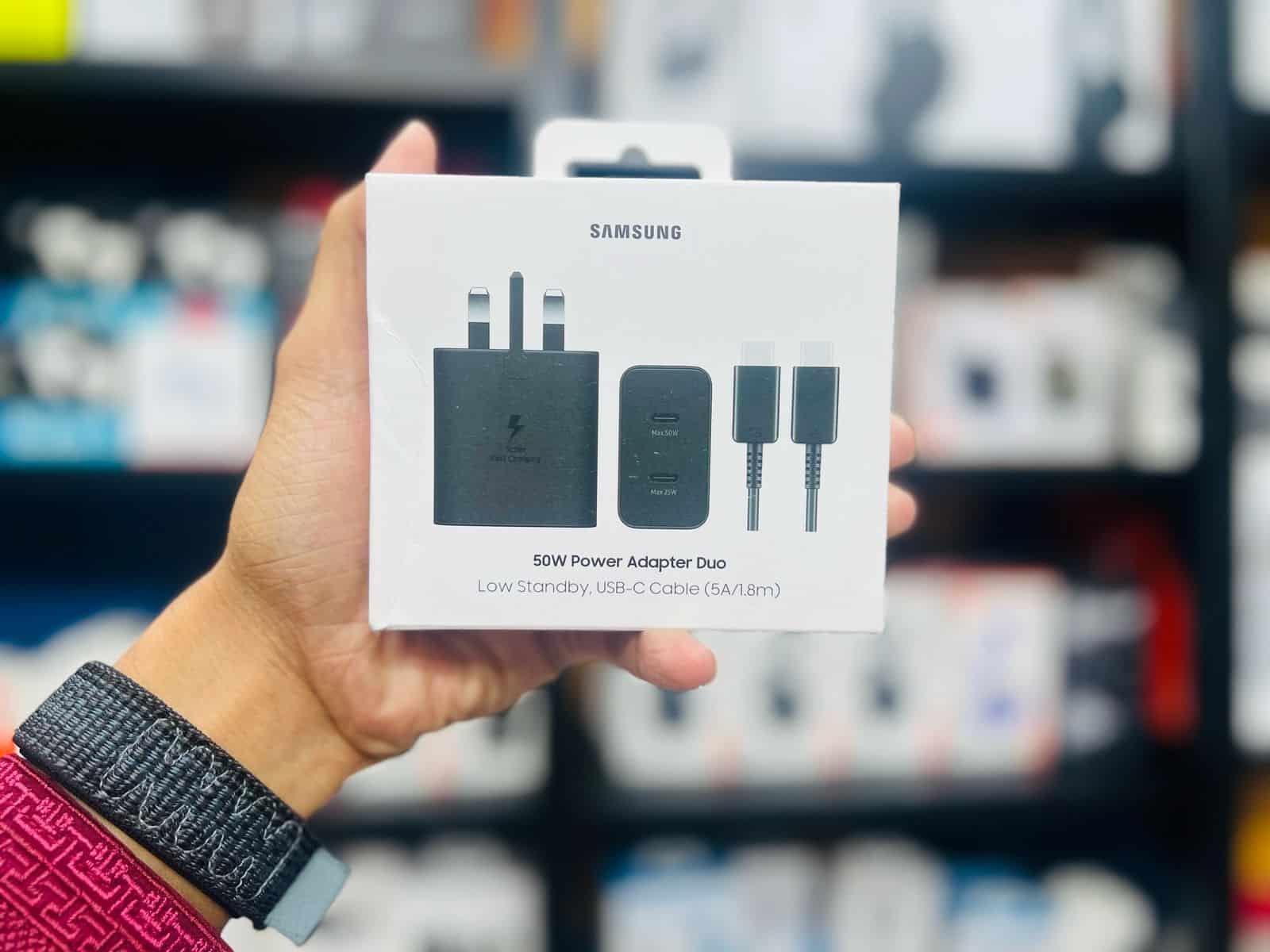 Samsung 50W Duo Power Adapter with USB C 5A Cable UK Plug 1