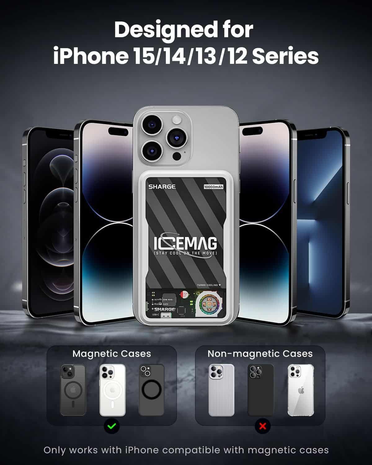 Sharge ICEMAG Magnetic 10000mAh Active Cooling Power Bank 4