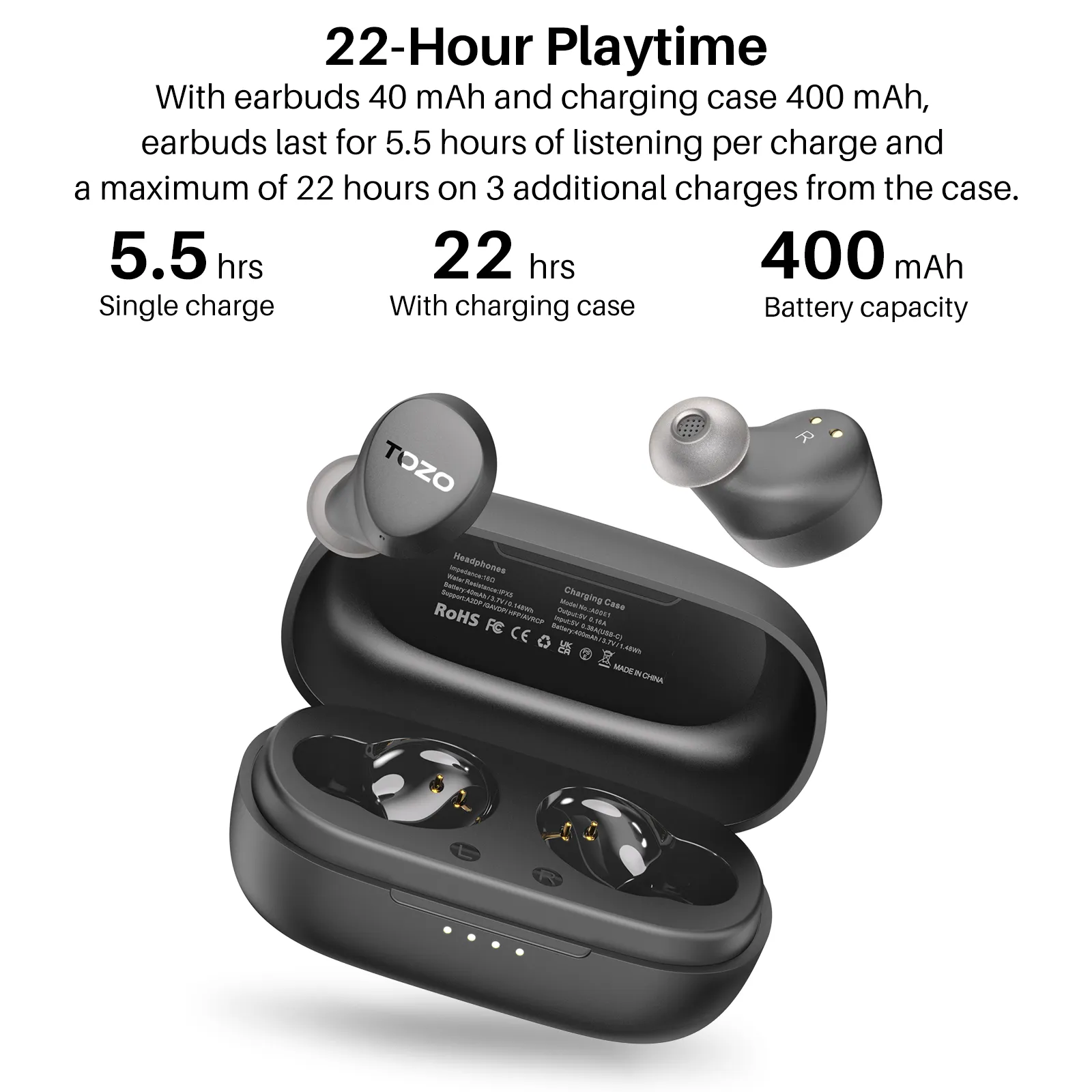 TOZO Agile Dots TWS Earbuds 2