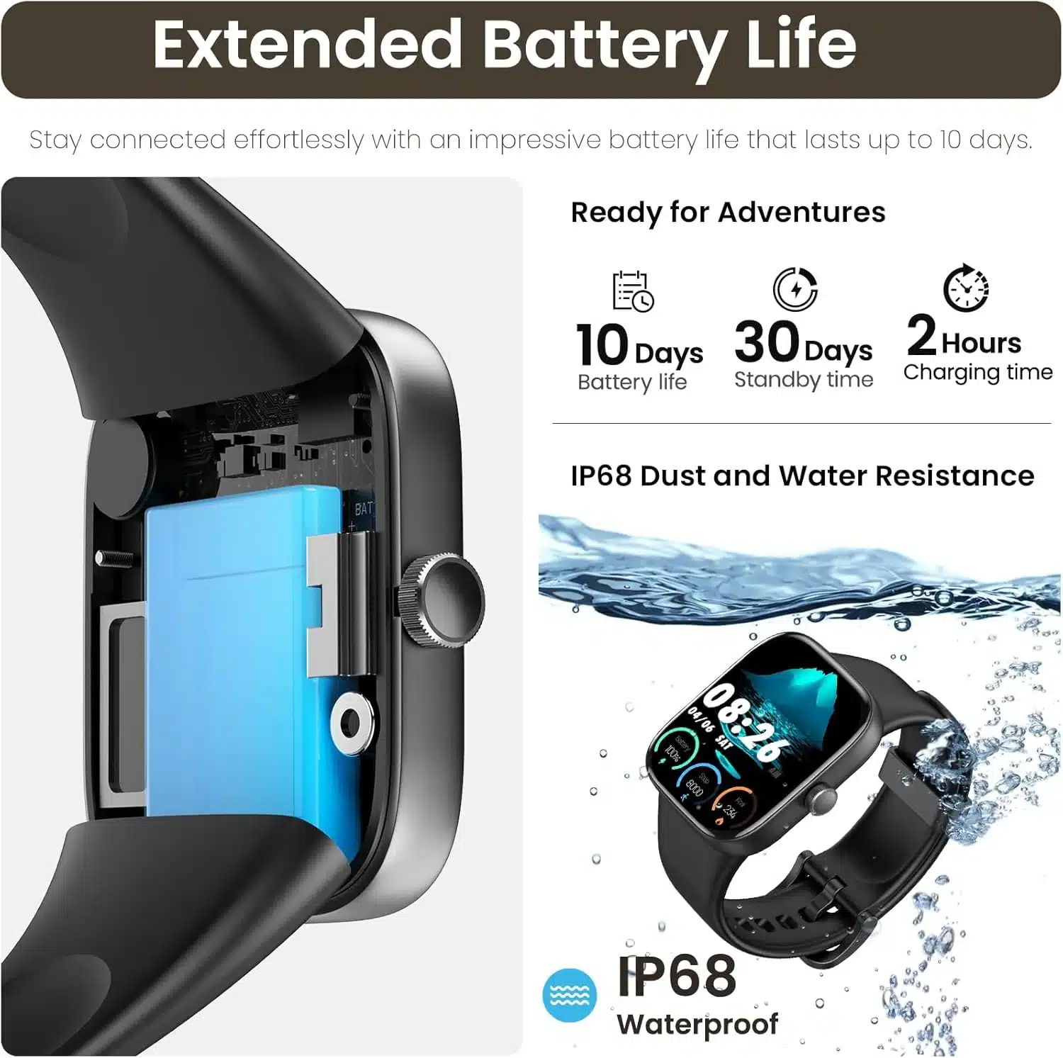 TOZO S7 AMOLED Bluetooth Call Smart Watch 1