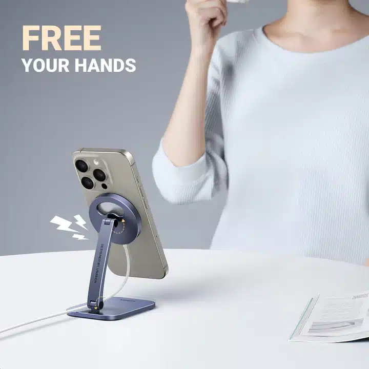 UGREEN Desk Adjustable and Foldable Aluminum MagSafe Charging Stand 40290