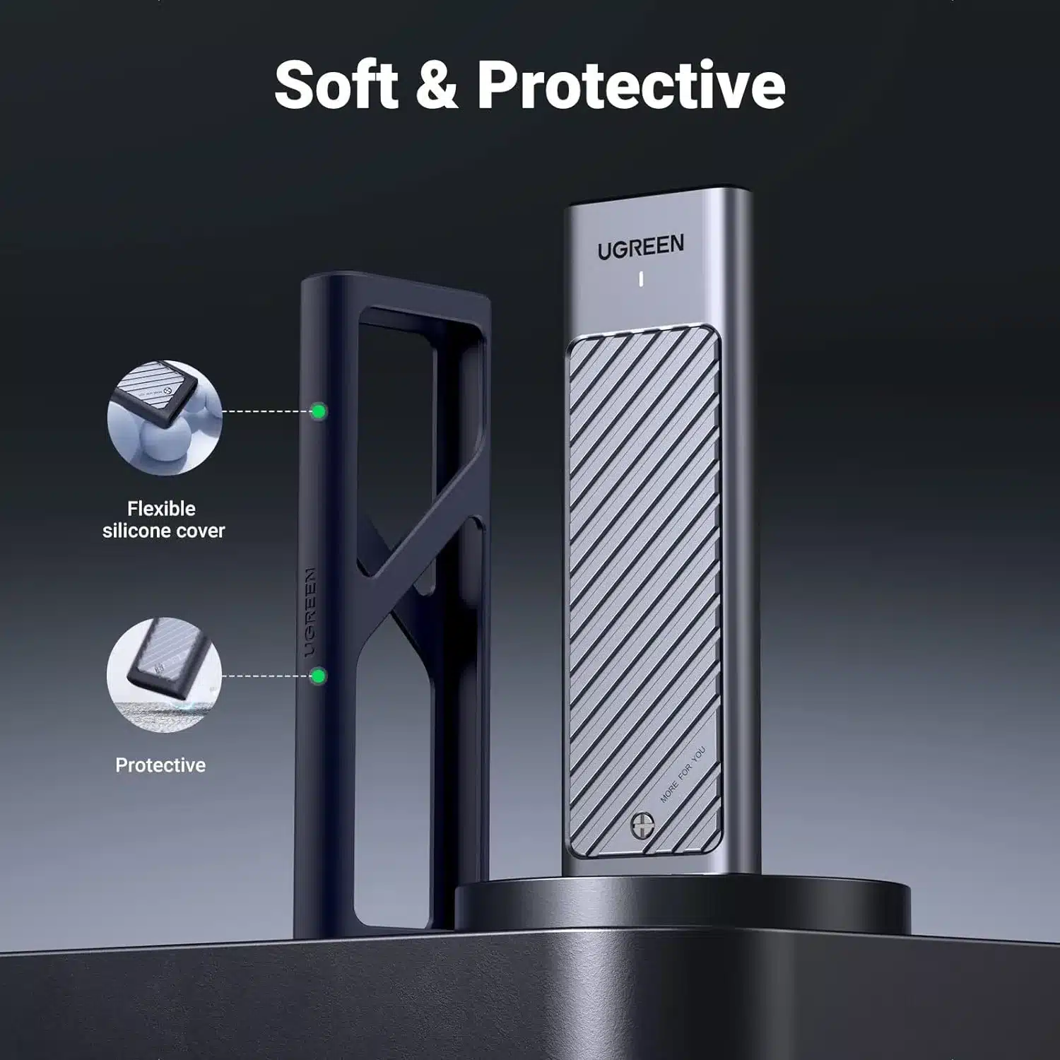 Ugreen CM559 M.2 SATANVMe Hard Drive Enclosure 90408