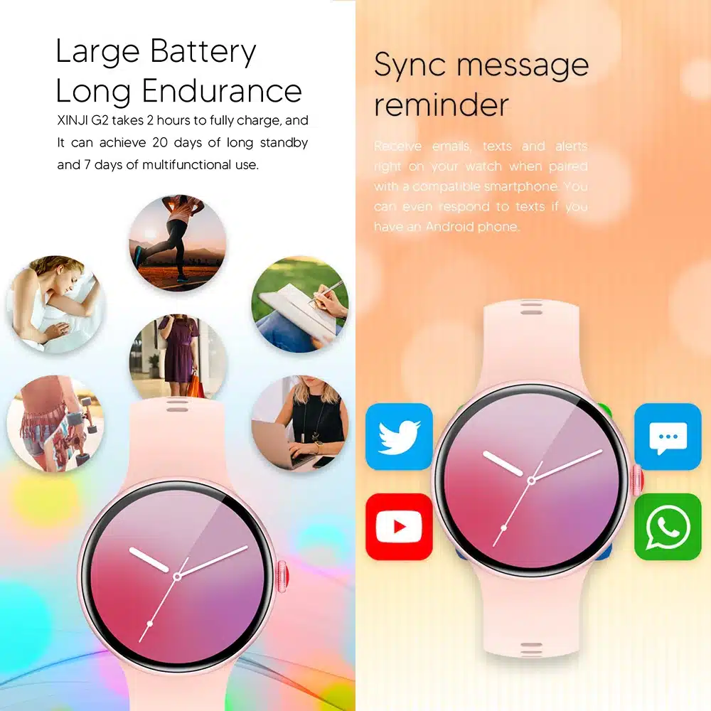 XINJI G2 Smart Watch 1 2Inch AMOLED Screen BT5 0 Waterproof Sleep Heart Rate Blood Oxygen.jpg Q90.jpg 2