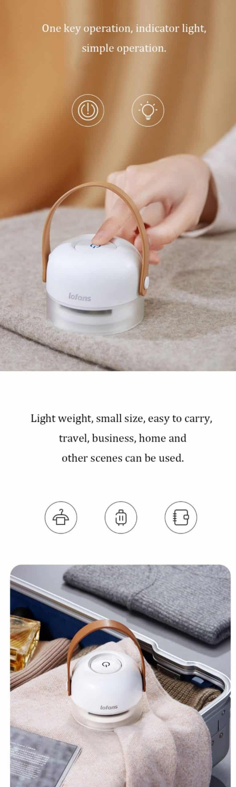 Xiaomi Lofans CS – 622 Hair Ball Trimmer Rechargeable Hairball Removal Shaving Machine 1