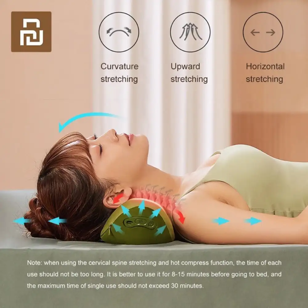Xiaomi Youpin Repor New Neck Pillow Traction Stretching Cervical Graphene Hot Compression Roller 1
