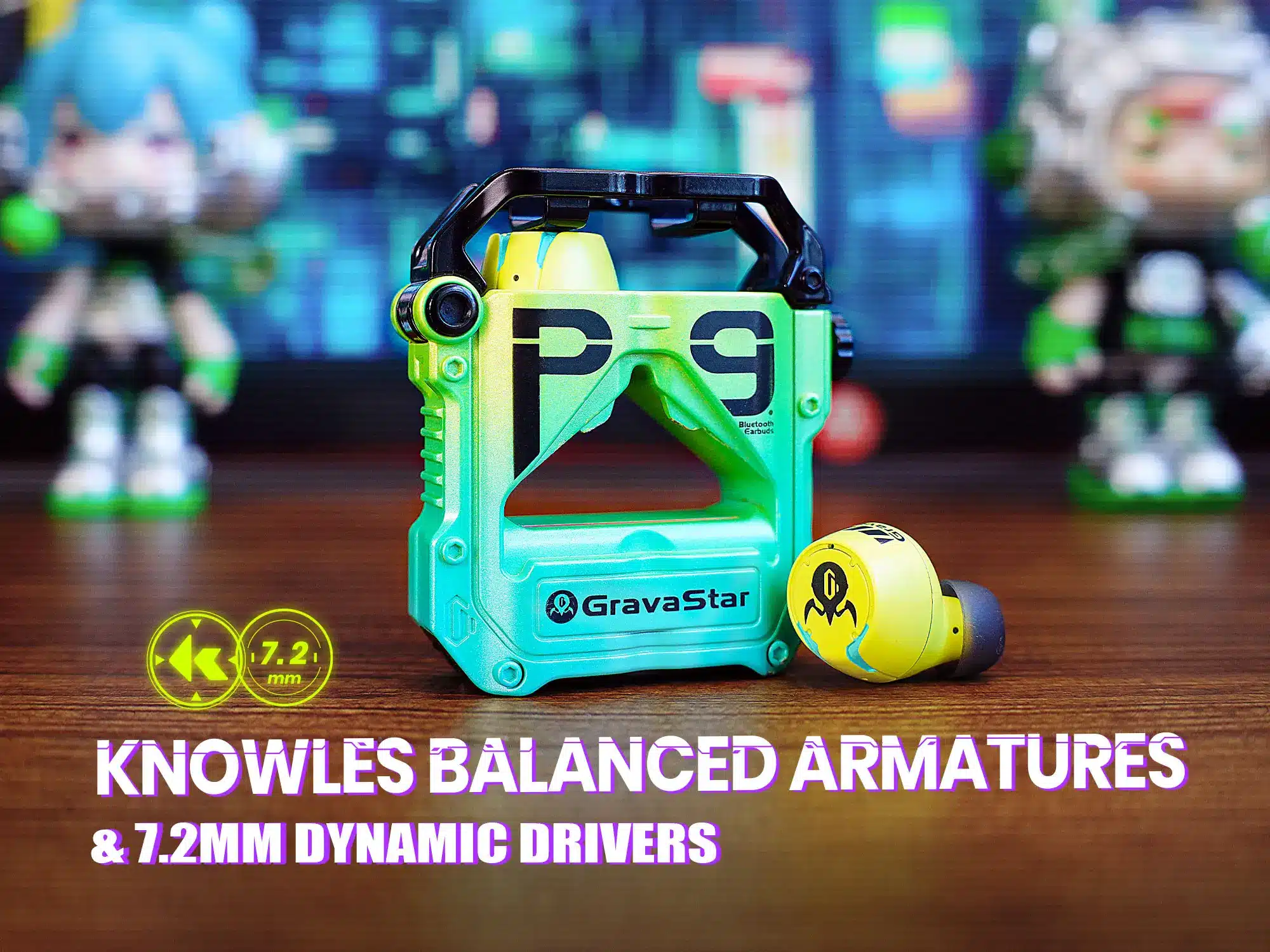 gravastar sirius pro green earbuds4