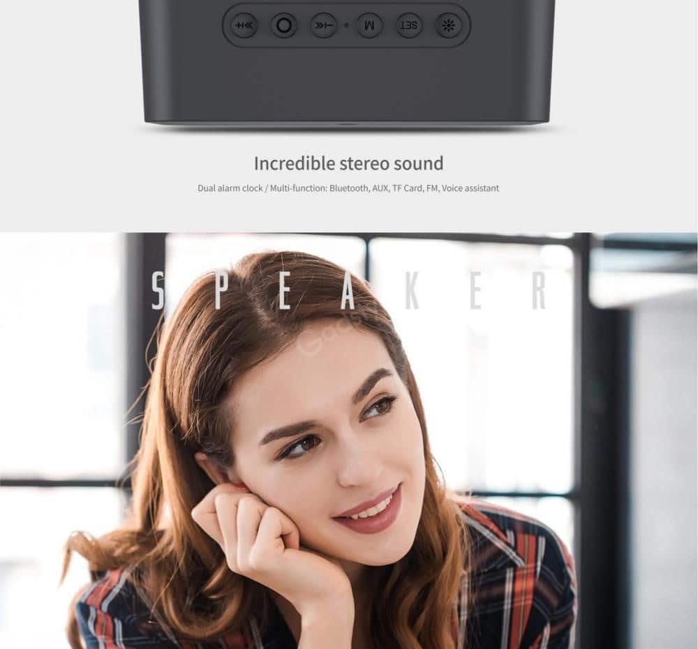 havit m3 wireless bluetooth speaker with alarm clock radio 5