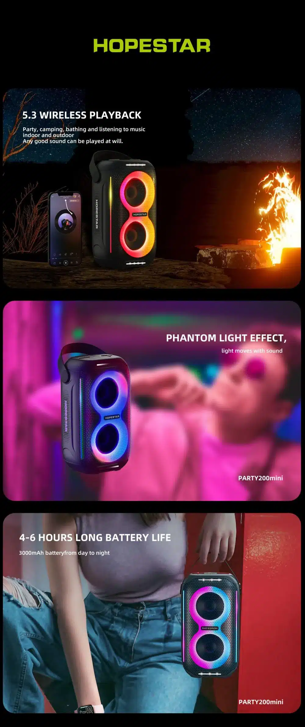 hopestar party200mini wireless bluetooth speakers 2