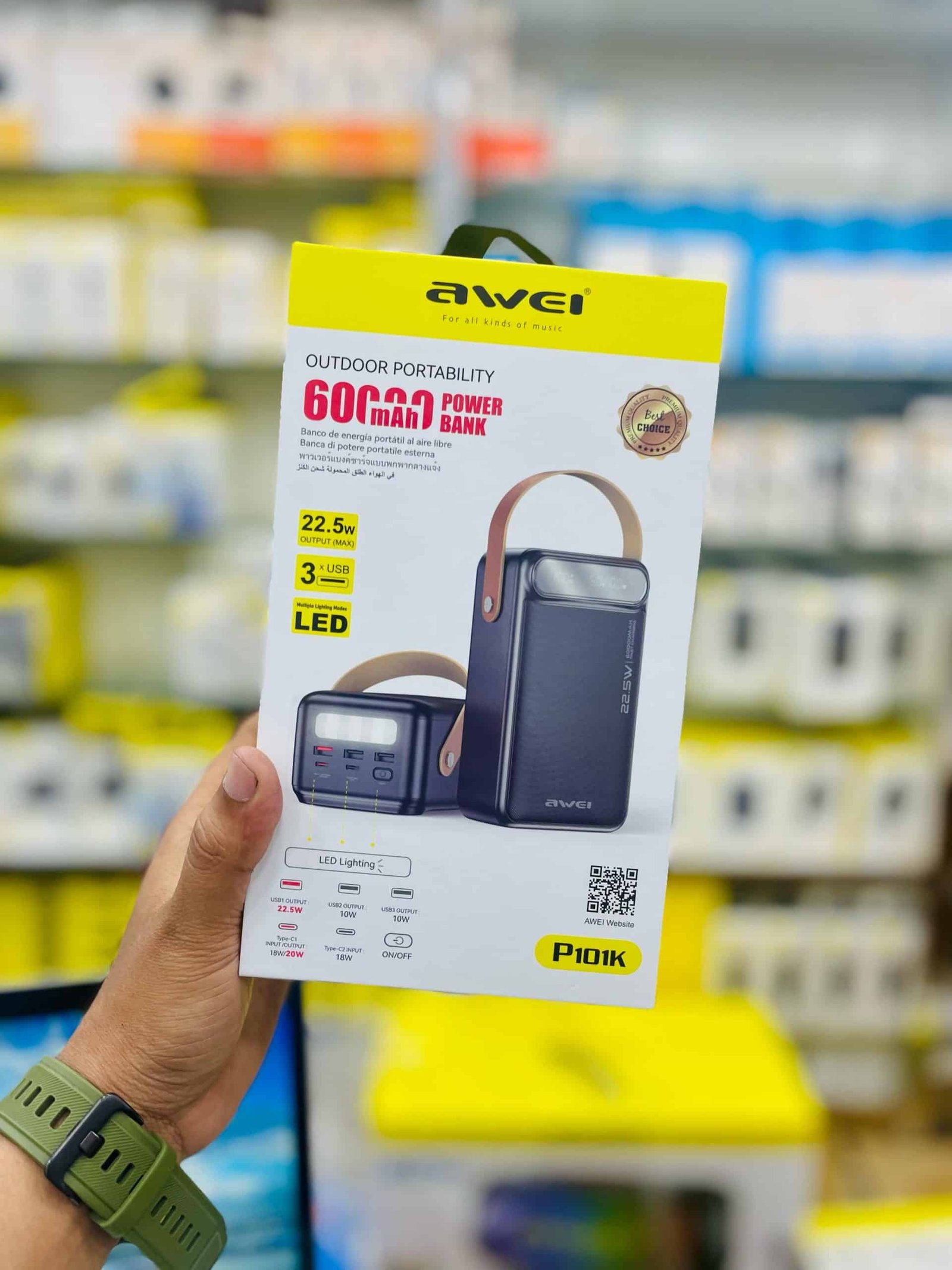 AWEI P101K 60000mAh Fast Charging Power Bank 3 scaled