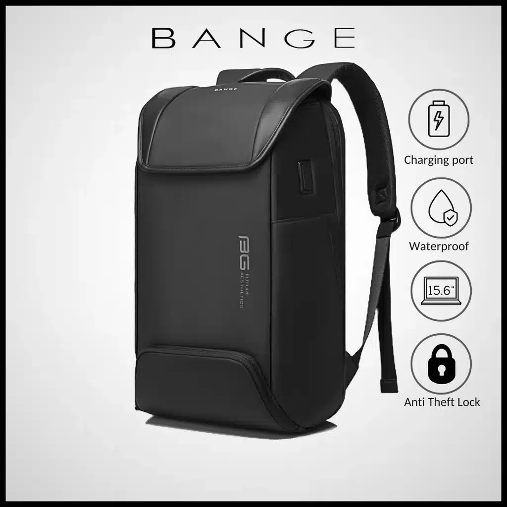 BANGE BG 7276 Stylish Anti Theft Waterproof TSA Lock Laptop Backpack 2