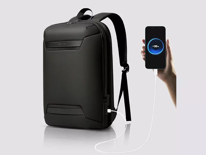 Bange BG 7677 Oxford Backpack with USB Type C Port 3