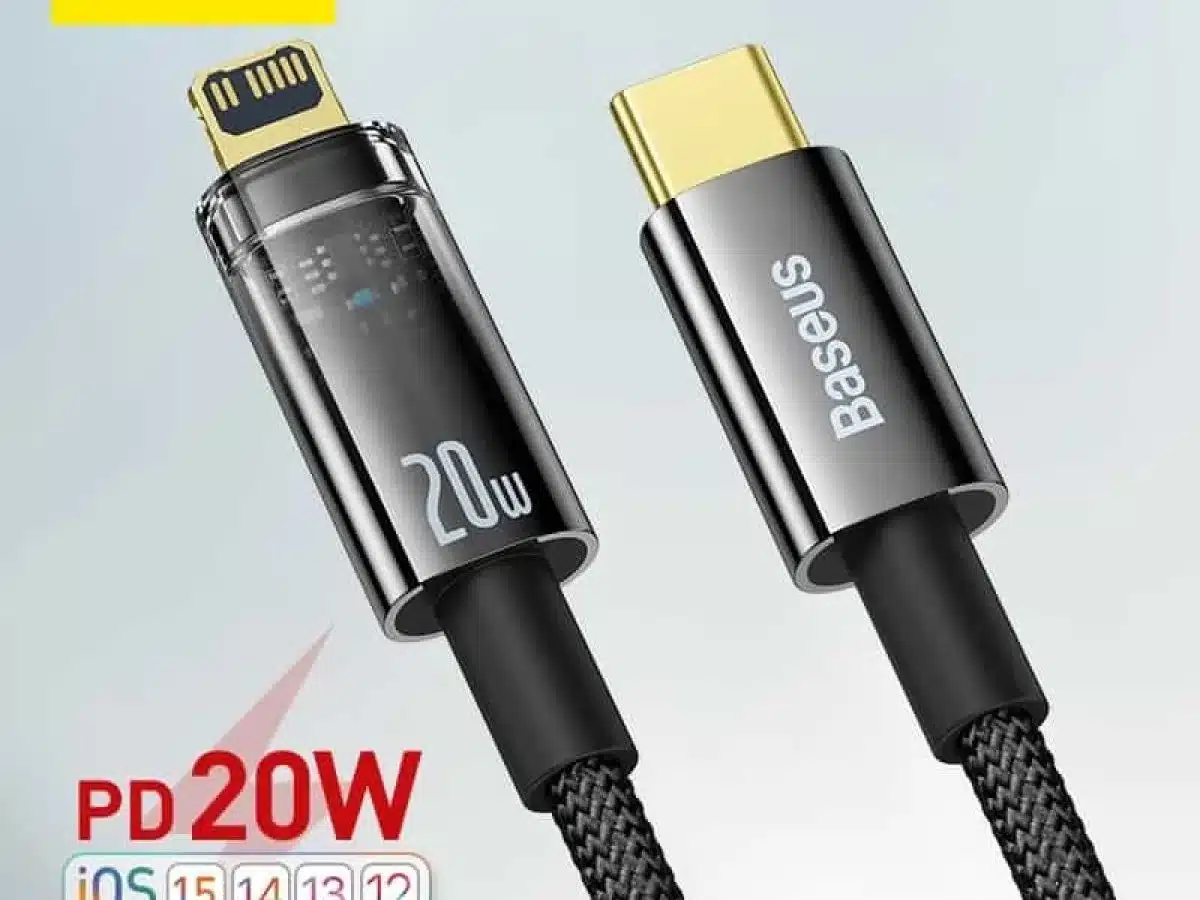 Baseus Cable Type C to Lightning For Iphone Explorer Series Auto Power Off Fast Charging Data PD Cable Type C to IP 20W 1m 1