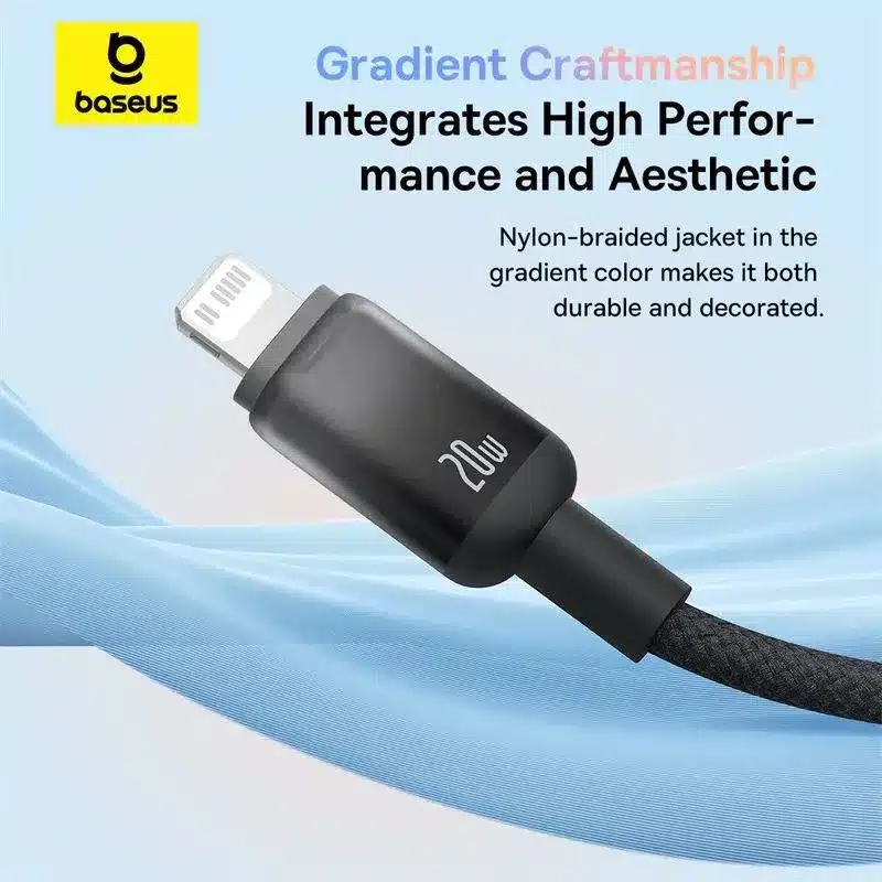 Baseus Cable USB to Lightning 20W Discolor Series For Iphone 2M 3