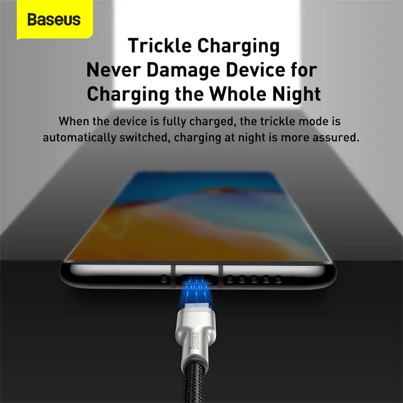 Baseus Cafule Series Metal power bank Short Data Cable USB to Type C 66W 0.25m Black CAKF000001 1