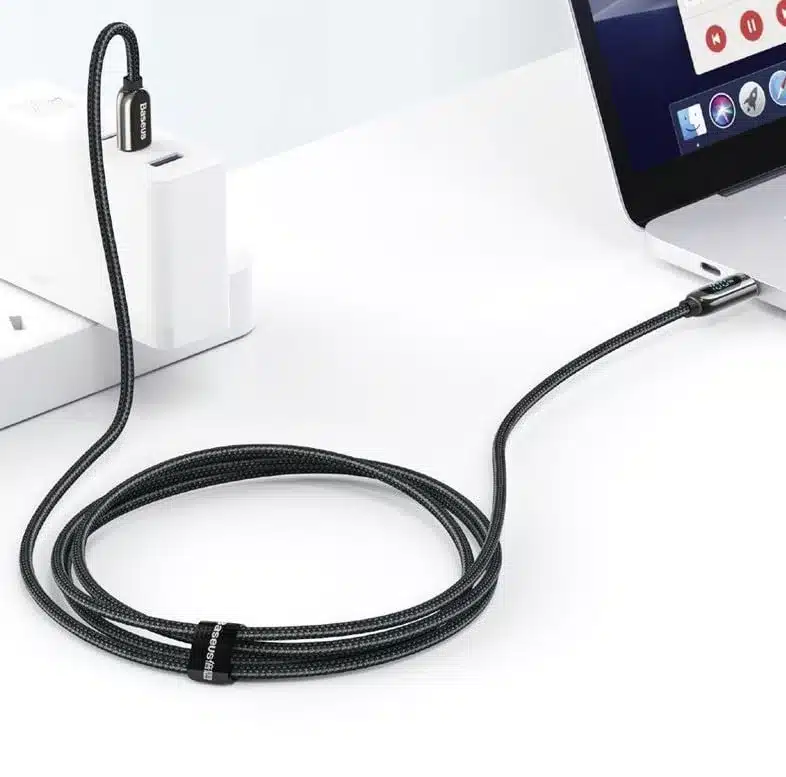 Baseus Display Fast Charging Data Cable Type C to Type C 100W 1m Black CATSK B01 1