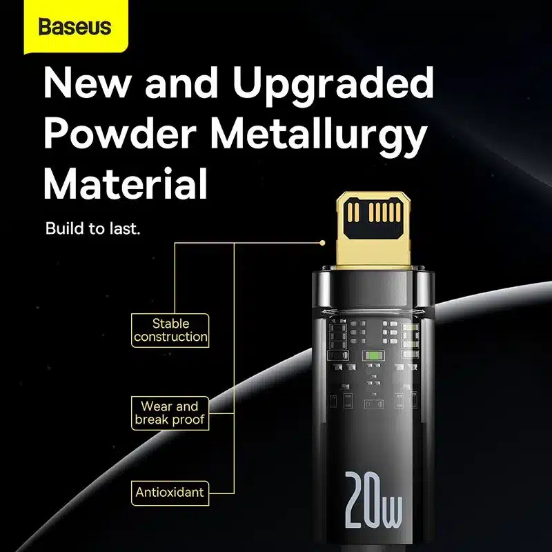Baseus Explorer Series 20W Type C to Lightning Auto Power Off Fast Charging Data PD Cable 1