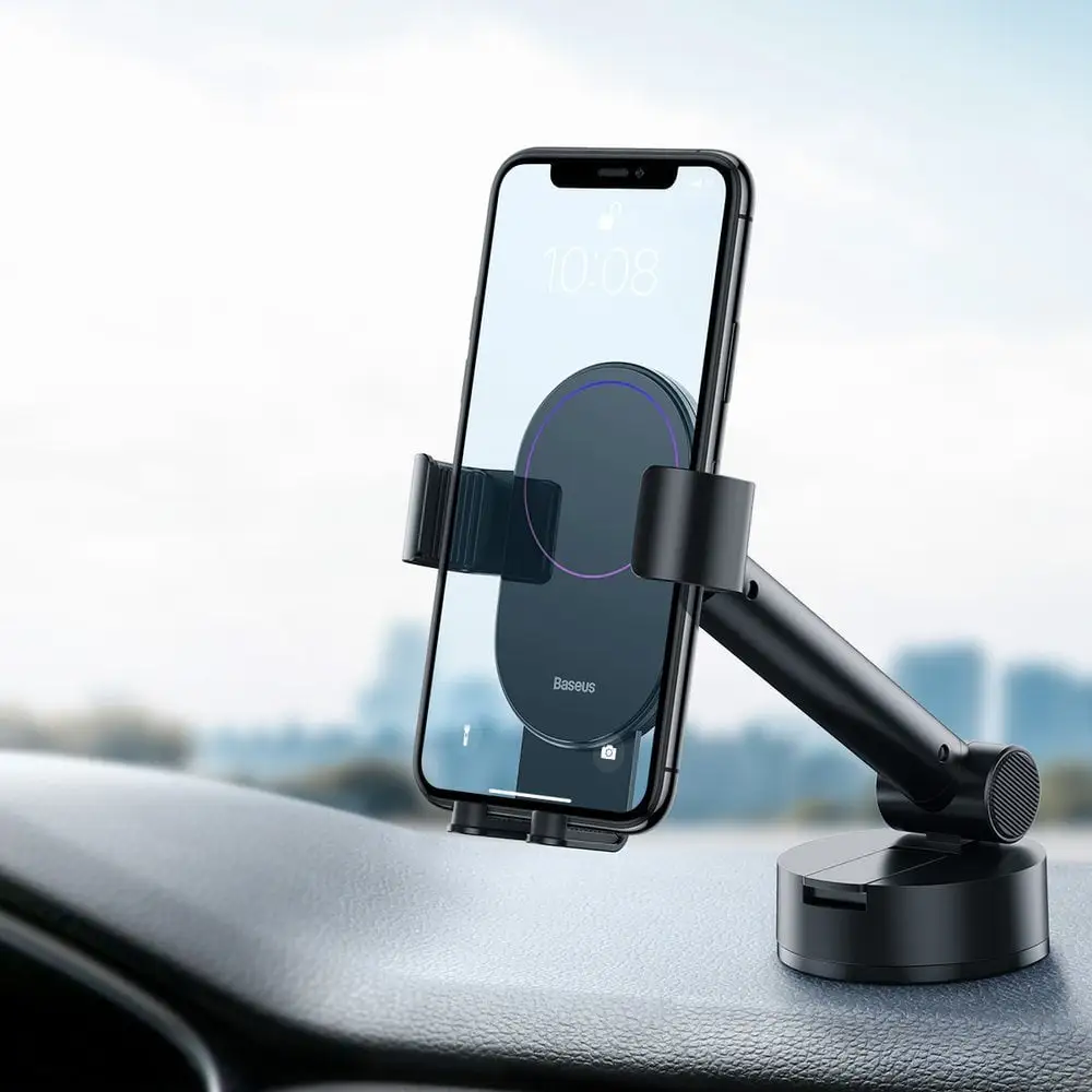 Baseus Gravity Car Mount Dashboard Windshield Phone Bracket Holder black SUYL JY01 1