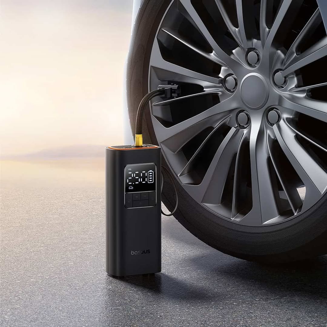 Baseus Inflator Super Mini Pro Series 4000mAh Wireless Car Tire Pumper Inflator Cluster 3